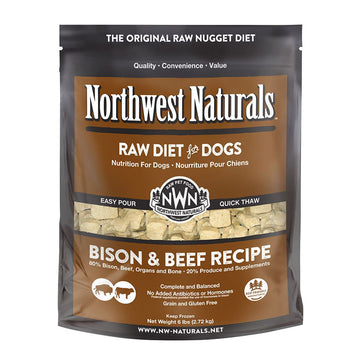 Northwest Naturals Frozen Bison/Beef Nuggets 6lbs for Dogs