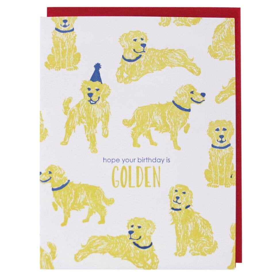 Golden Retriever Birthday Card