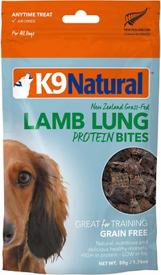 K9 Natural Lamb Lung Protein Bites for Dogs & Cats