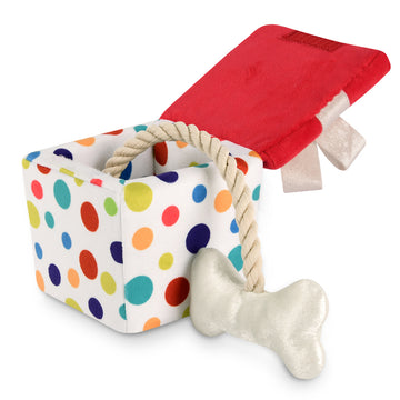Birthday Box Plush Dog Toy
