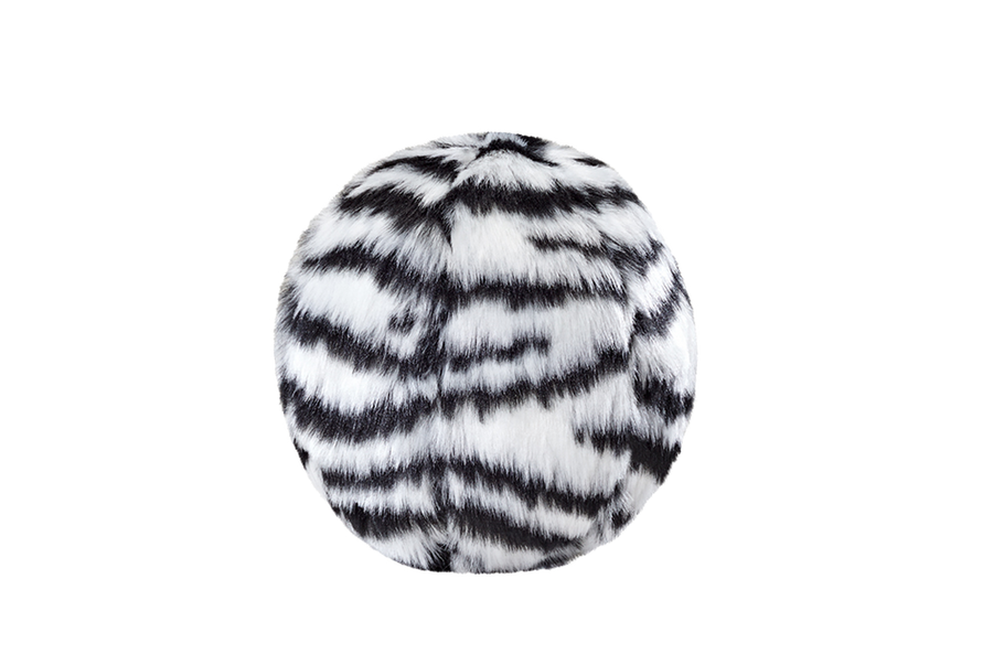 Zebra Ball No Squeak Dog Toy