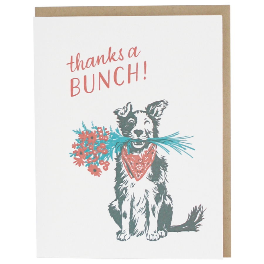 Smudge Ink - Border Collie Thank You Card