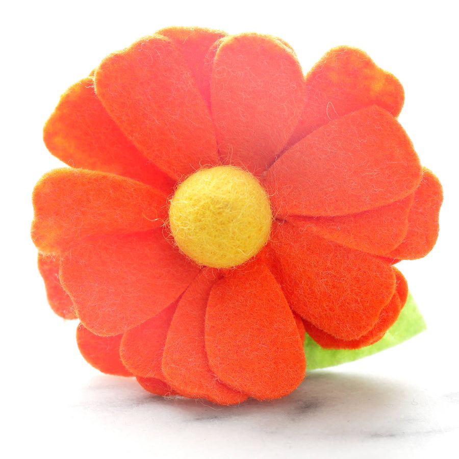 Daisy Flower for Collar - Orange