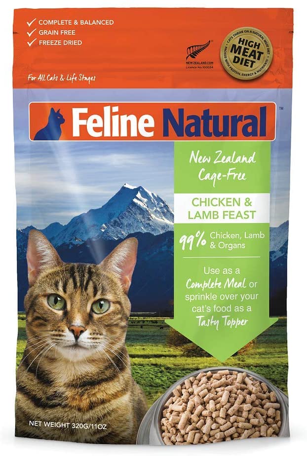 Feline Natural Freeze Dried Chicken & Lamb 11oz for Cats