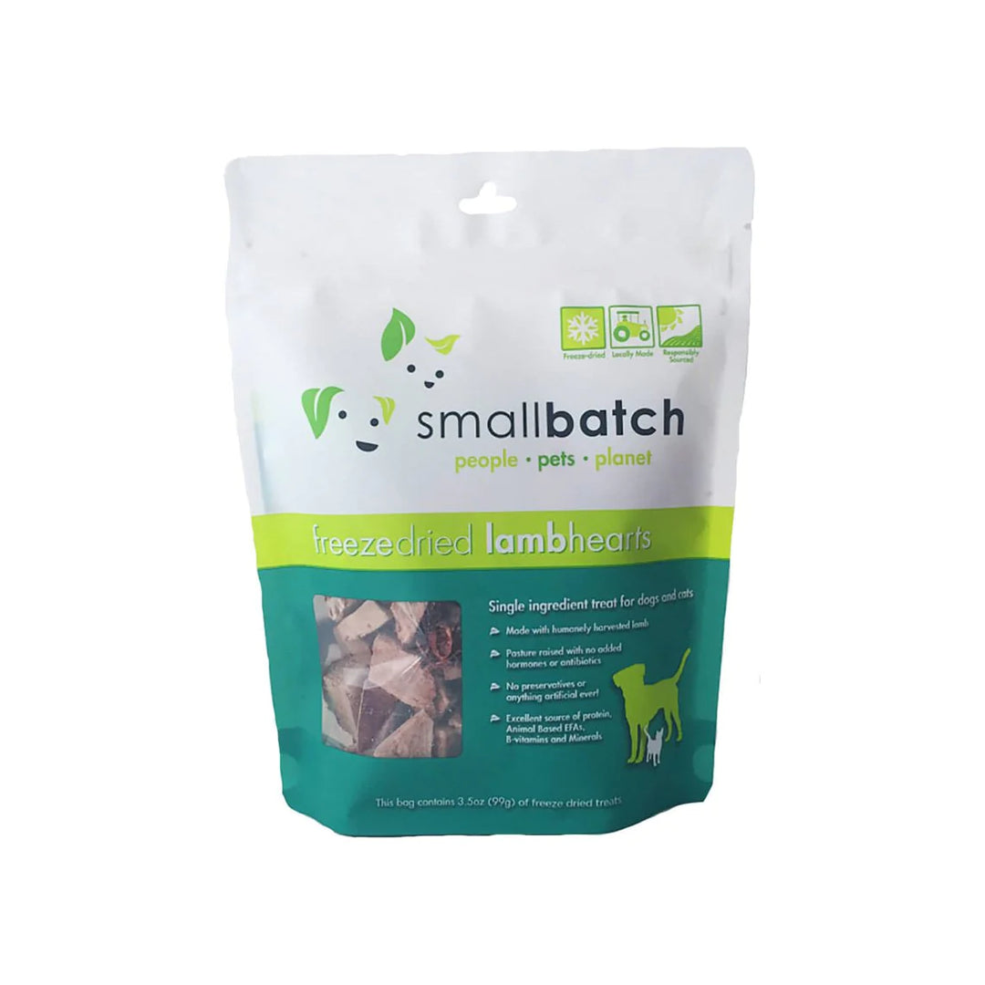 Smallbatch Freeze Dried Lamb Hearts for Dogs and Cats