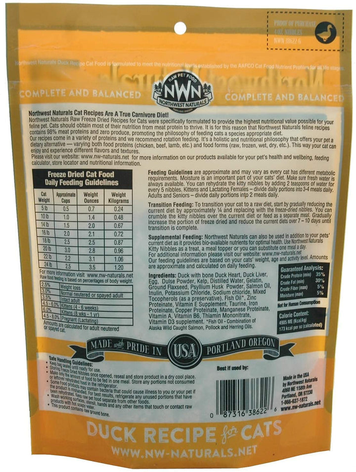 Northwest Naturals Freeze Dried Duck for Cats 11oz