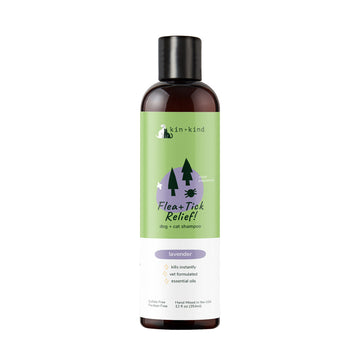 Kin+Kind Flea and Tick Relief Dog and Cat Lavender Shampoo 12oz