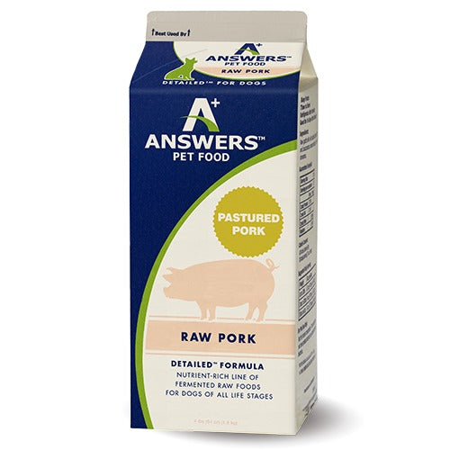 Answers Raw Detailed Formula Pork 4lb