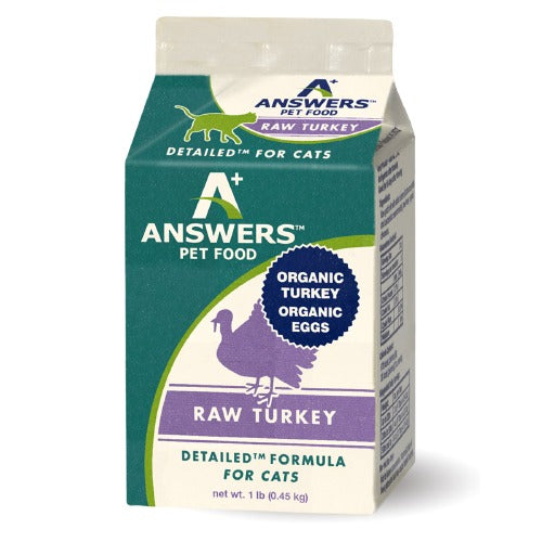 Answers Detailed Raw Turkey for Cats 1lb