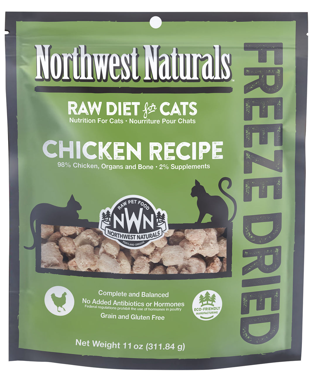 Northwest Naturals Freeze Dried Chicken for Cats 11oz