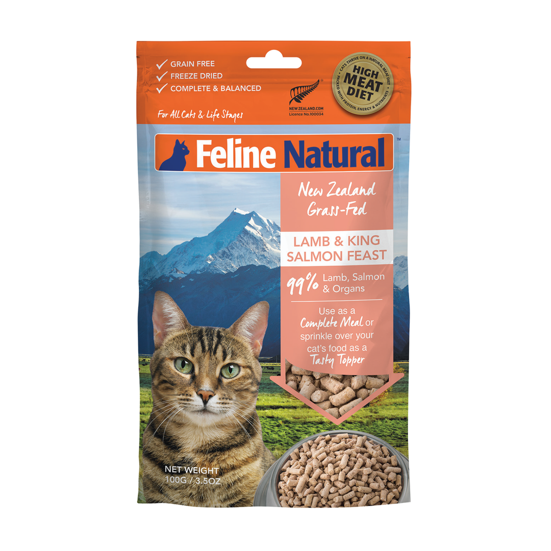 Feline Natural Freeze Dried Lamb & King Salmon 3.5oz for Cats