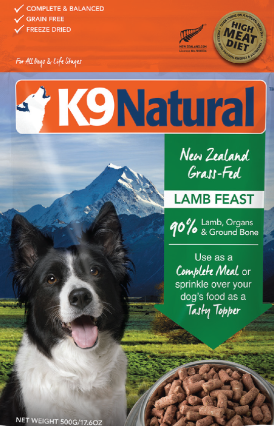 K9 Natural Freeze Dried Lamb 17.6oz for Dogs