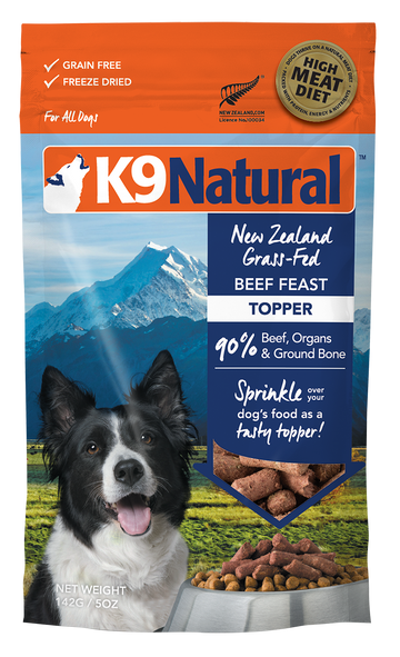 K9 Natural Freeze Dried Beef 5oz for Dogs