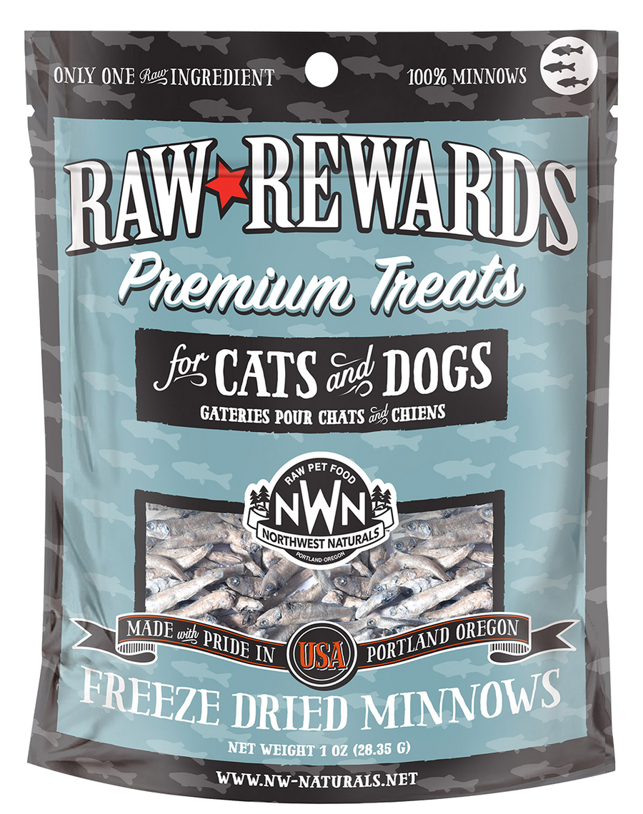 Northwest Naturals Freeze Dried Minnows 1oz for Cats and Dogs