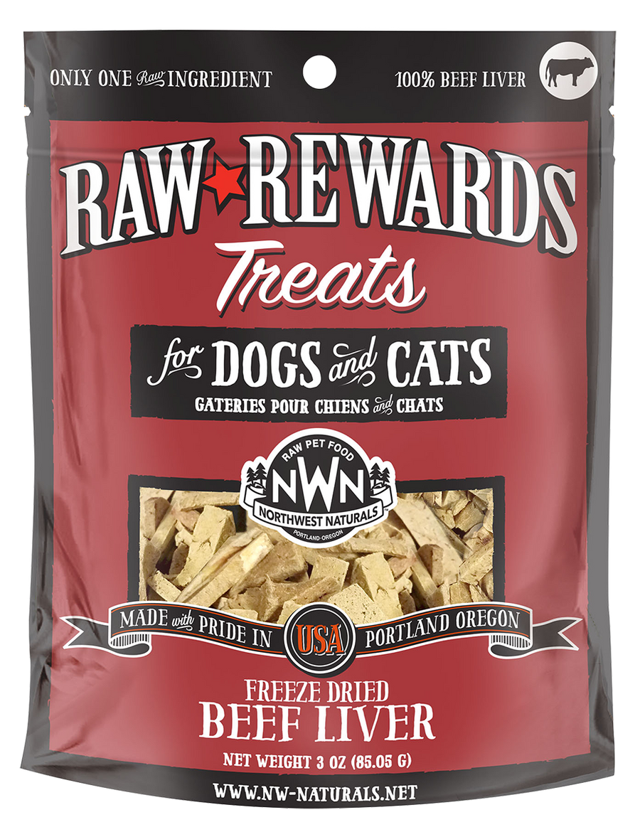 Freeze Dried Treat Beef Liver 3oz for Cats and Dogs