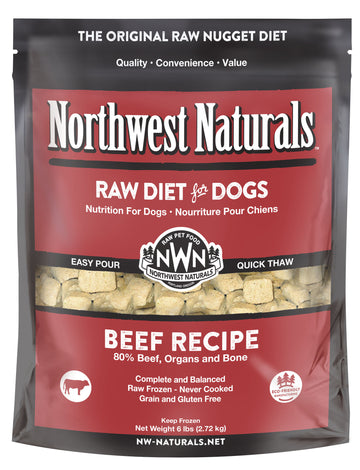 Northwest Naturals Frozen Beef Nuggets 6lbs for Dogs
