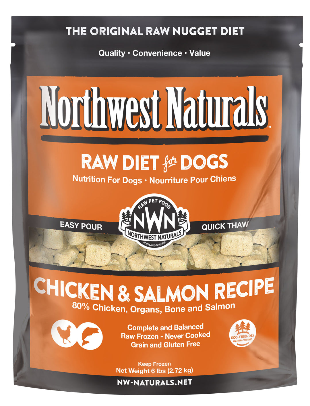 Northwest Naturals Frozen Chicken/Salmon Recipe 6lbs for Dogs