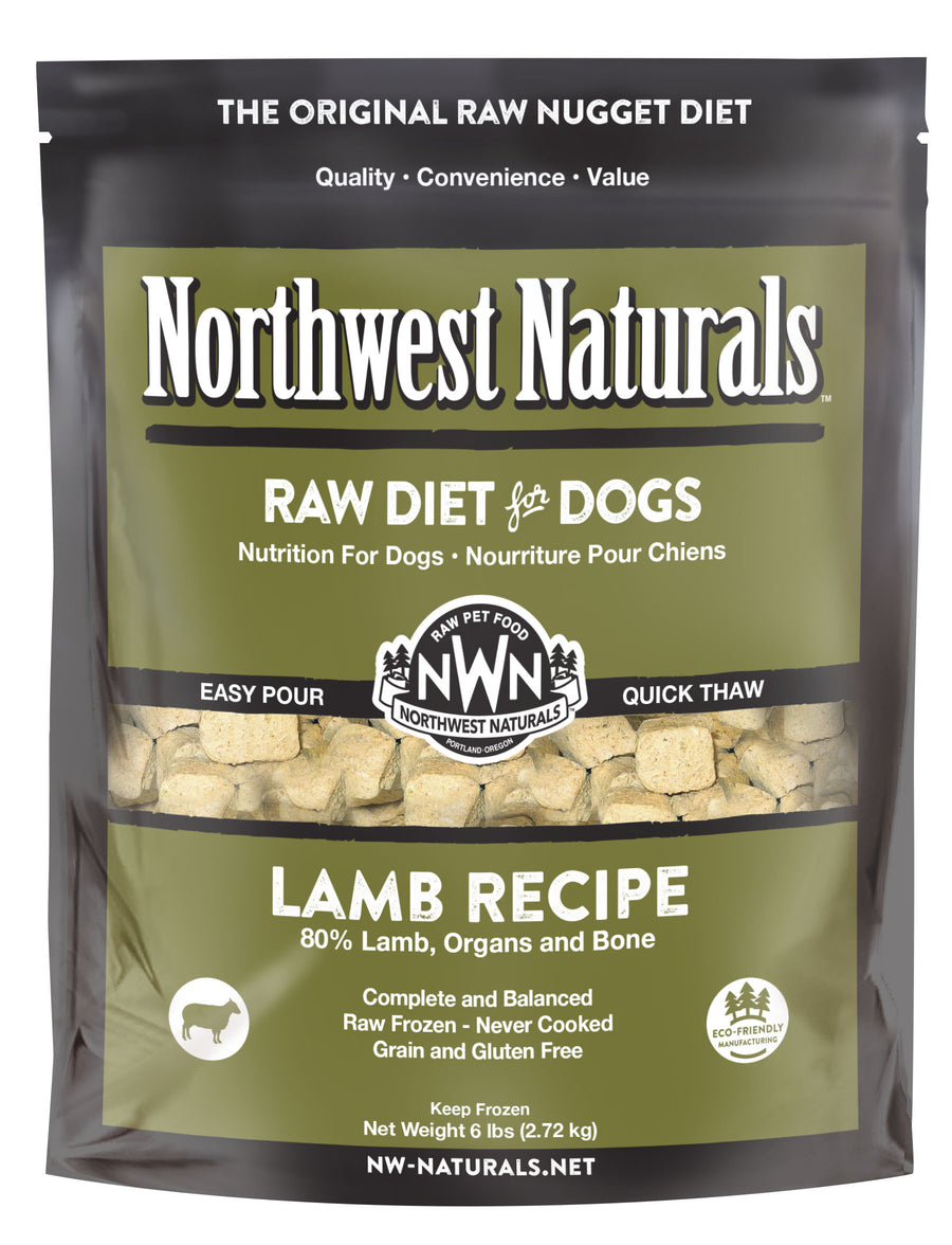 Northwest Naturals Frozen Lamb Nuggets 6lbs for Dogs