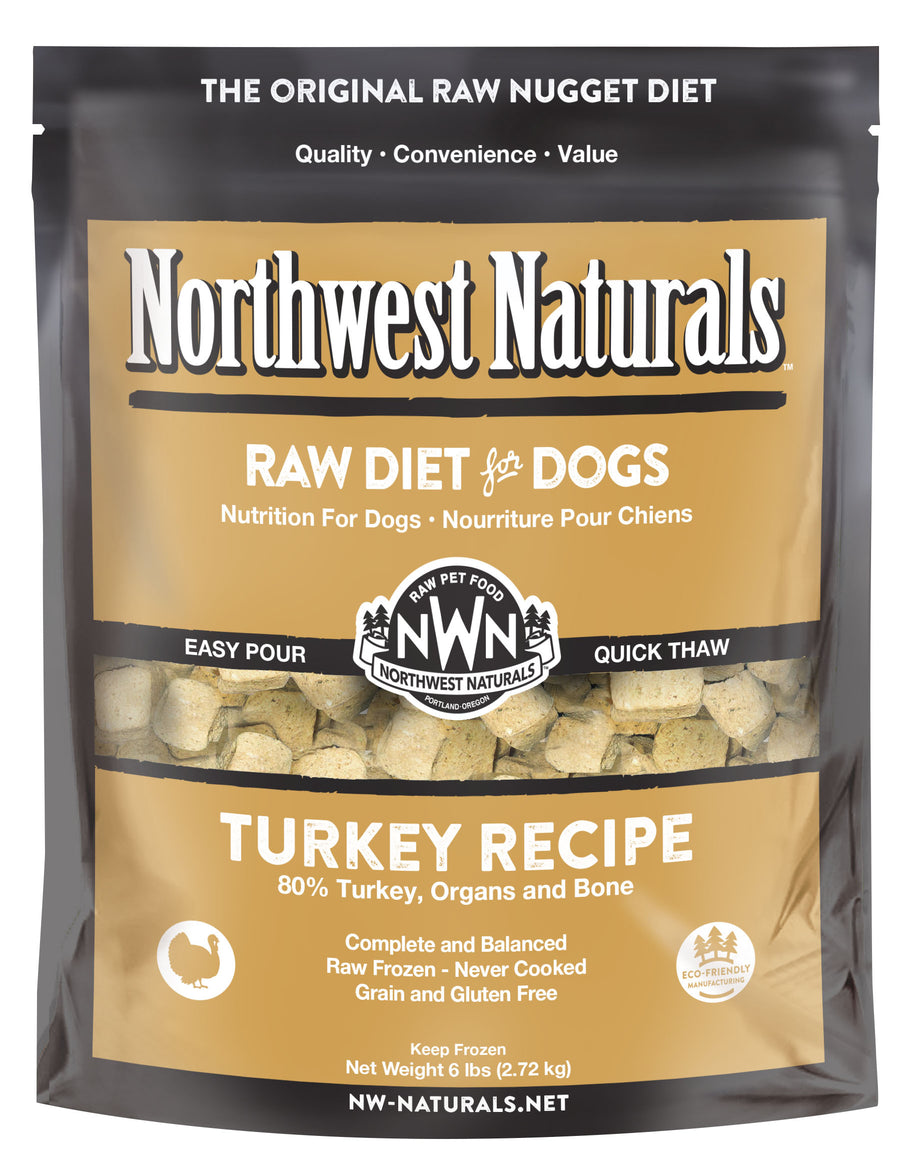 Northwest Naturals Frozen Turkey Nuggets 6lbs for Dogs