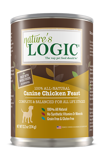 Nature's Logic Chicken Feast All Life Stages Grain Free Canned Wet Dog Food 13.2oz