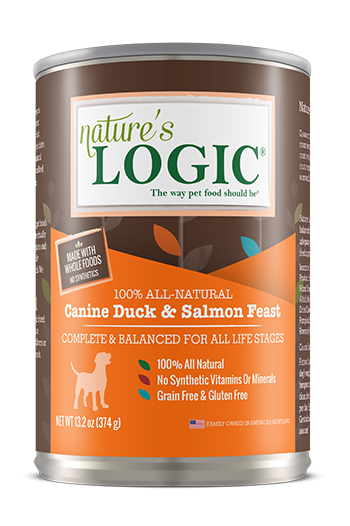 Nature's Logic Duck Salmon Feast 13.2oz for Dogs