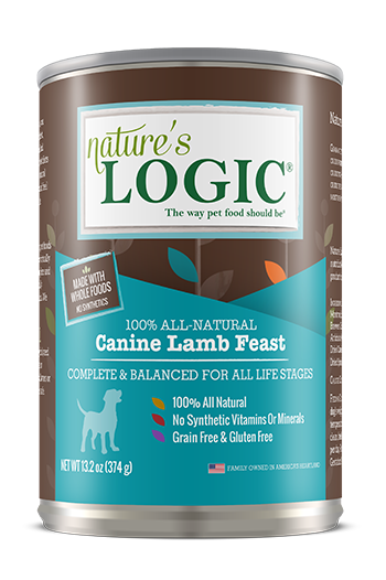 Nature's Logic Lamb Feast All Life Stages Grain Free Canned Wet Dog Food 13.2oz