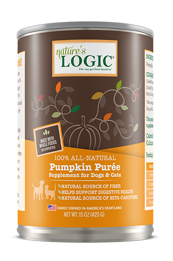 Nature's Logic Puree Pumpkin 15oz for Cats and Dogs