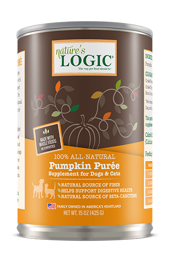 Nature's Logic Pumpkin Purée Canned Supplement for Cats and Dogs 15oz