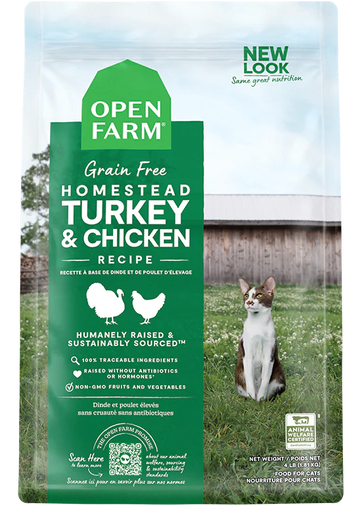 Open Farm Cat Grain Free Homestead Turkey Chicken 4lb