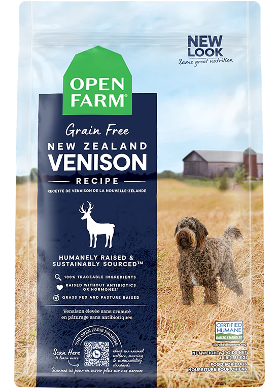 Open Farm Dog Grain Free New Zealand Venison Dry Dog Food 4lb