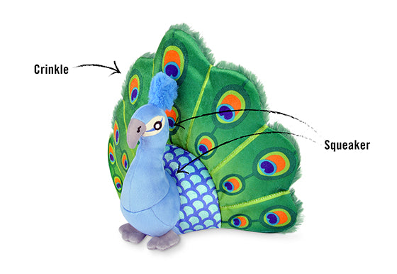 Fetching Flock Peacock Dog Toy
