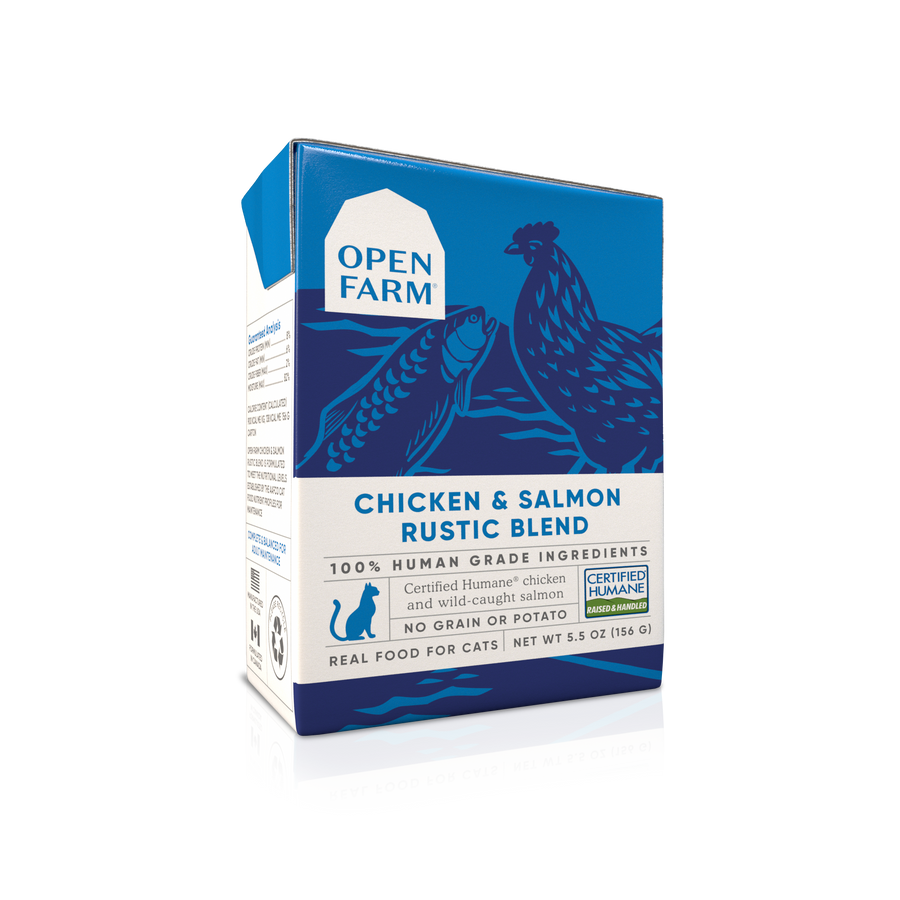 Open Farm Cat Grain Free Rustic Blend Chicken Salmon 5.5oz