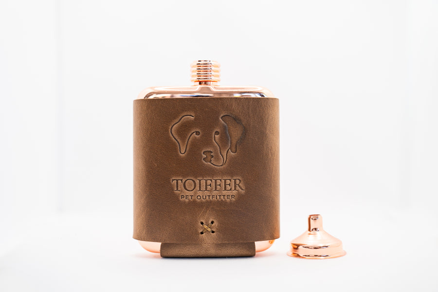 Premium Leather & Copper Flask