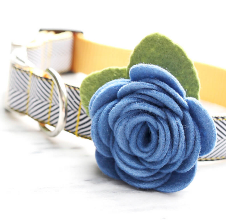 Daisy Flower for Collar - Norwegian Blue