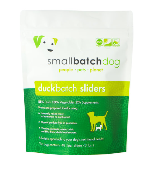 Smallbatch Frozen Duck Sliders 3lb for Dogs