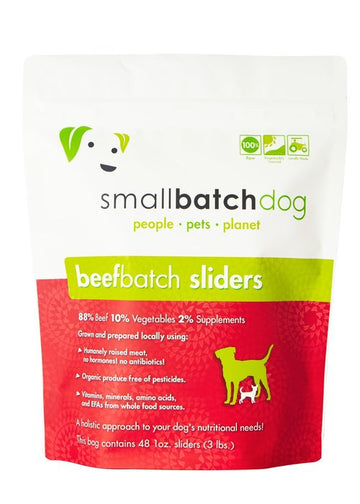 Smallbatch Frozen Beef Sliders 3lb for Dogs