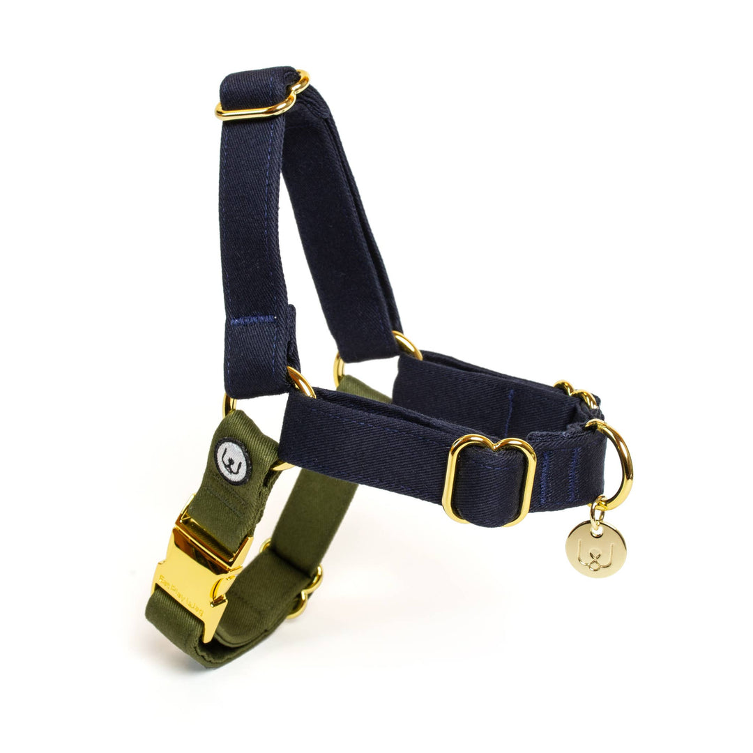 Navy Olive No Pull Harness