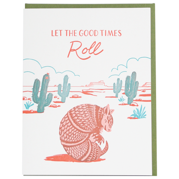 Smudge Ink - Armadillo Birthday Card