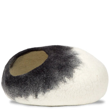 White & Black Ombre Wool Pet Cave
