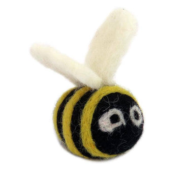 Berta the Honeybee Eco Wool Cat Toy
