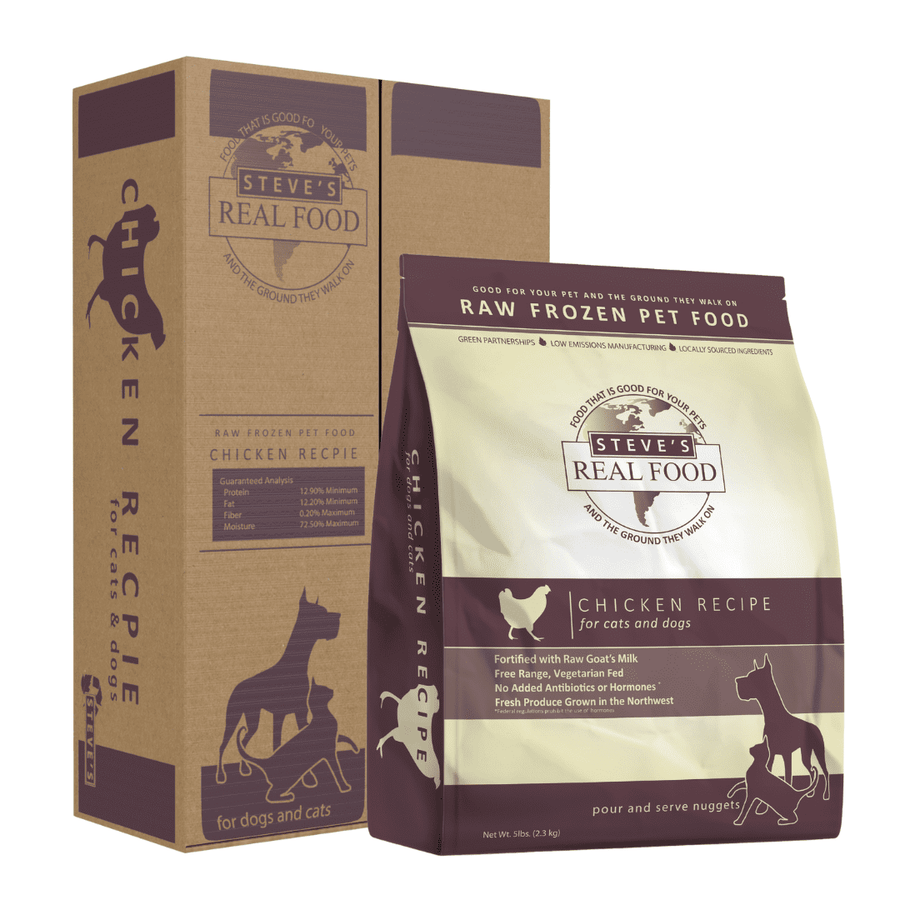 Steve's Dog & Cat Frozen Chicken Nuggets 5lb