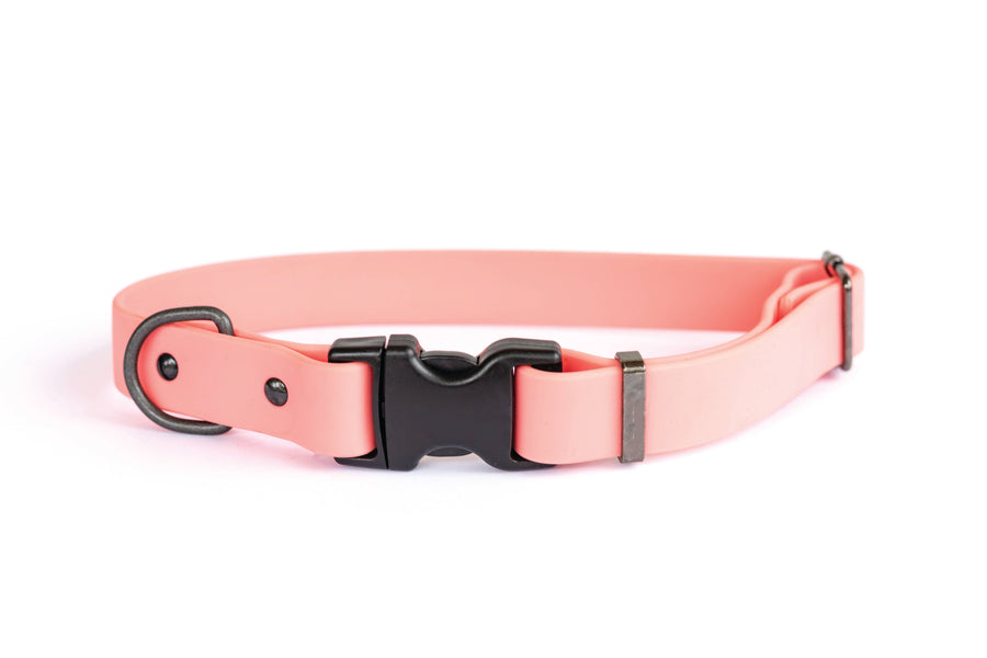 Waterproof Soft PVC Pink Dog Collar