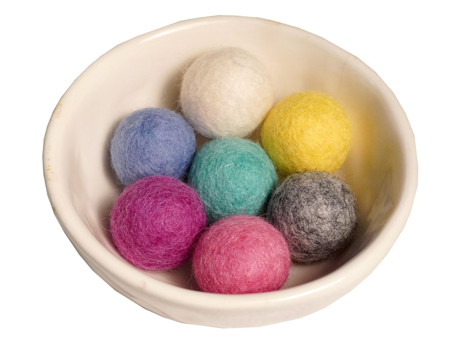 Wool Toy Ball Small Assorted Colors Cat Toy