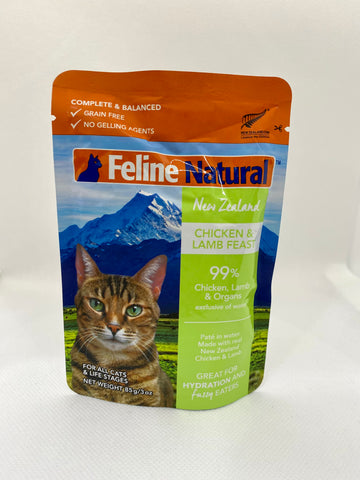 Feline Natural Chicken & Lamb 3oz Pouch for Cats
