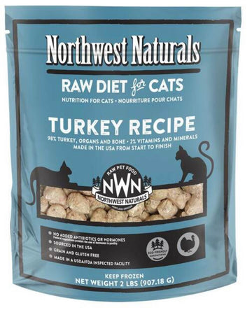 Northwest Naturals Raw Frozen Turkey for Cats 2lb