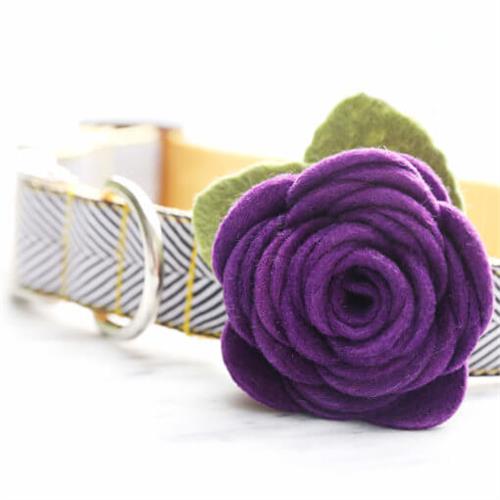 Rose Flower for Collar - Purple Rain